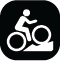 fitness biking up icon